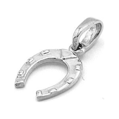 B&B Goldinvestic Zlatý přívěsek podkova bílé zlato N4141