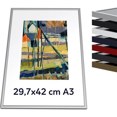 THALU Kovový rám 29,7x42 A3 cm Černá – Zboží Živě