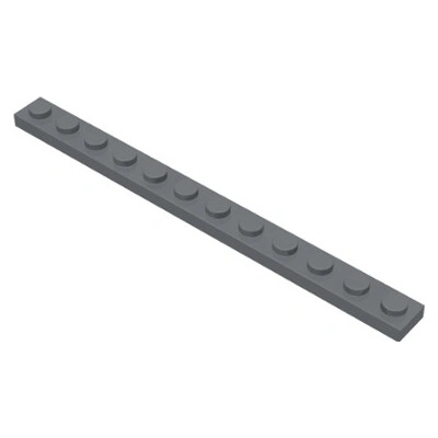 Lego 60479 Dark Bluish Gray Plate 1 x 12
