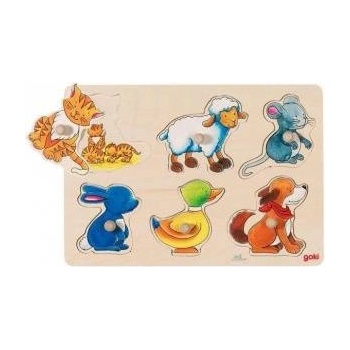 Goki Puzzle with handles, Mom and kids Goki 57929