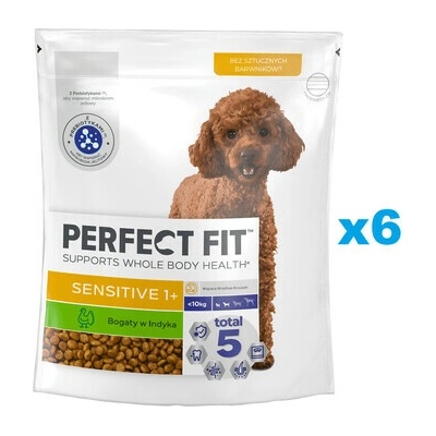 Perfect Fit Sensitive 1+ Adult Small bohaté na morčacie mäso 6 x 825 g