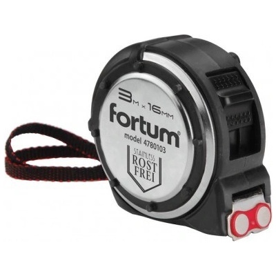 FORTUM Metr svinovací NEREZ 3 m šířka pásku 16 mm