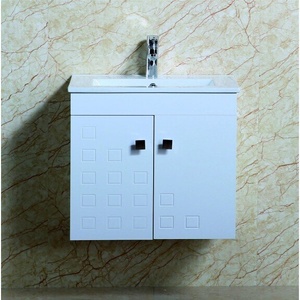InterCeramic Конзолен шкаф за баня InterCeramic ICP 6140 "ДИВА" - PVC, бял с порцеланов умивалник (ICP 6140 "ДИВА")