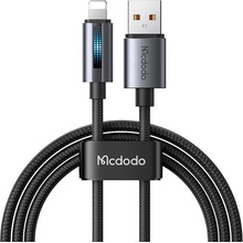 Mcdodo CA-5660 USB-A to Lightning with flashing light, 1,2m, černý