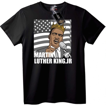 NOONEBRAND Тениска Martin Luther King Jr. с Корона - 3XL, Black