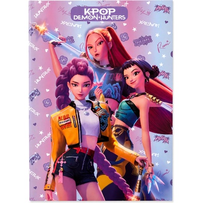 KPop Linkovaný sešit Demon Hunters A4 fialový