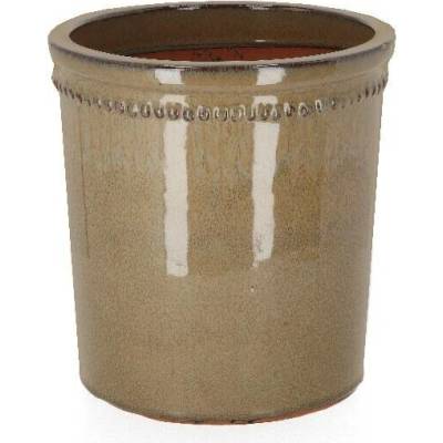 Esschert Design Květináč glazovaný, šedá, 26cm PP026