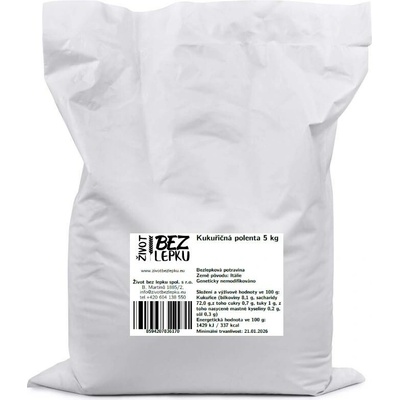 Život bez lepku Kukuřičná polenta instantní 5 kg