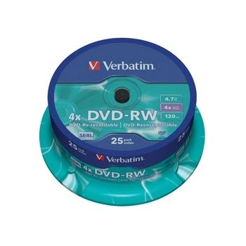 Verbatim DVD-RW(25-pack)Spindle/4x/4.7GB (43639)