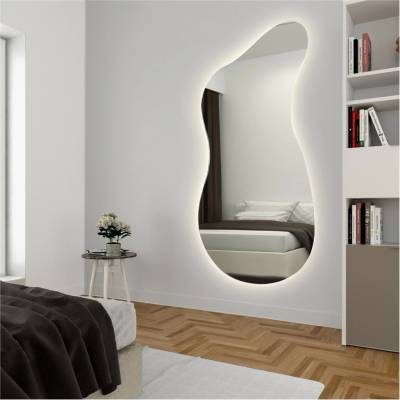 Alfaram Organicky tvarované zrkadlo s osvetlením - ANGELIT II LED 66x150