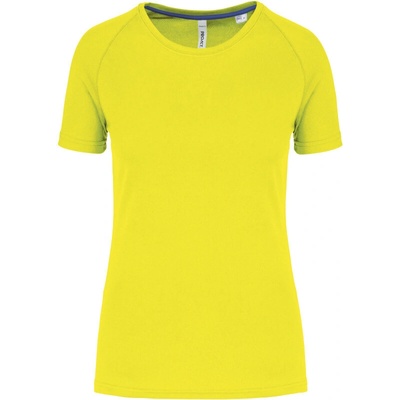Kariban Tričko PA4013 sportovní krátký rukáv dámské COT-20401303000 Žlutá fluorescent