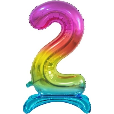 GoDan Fóliové číslo 2 stojící duhové 74 cm