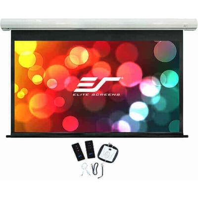 Elite Screens РАЗОПАКОВАН Електрически прожекционен екран, 223 x 168, EliteScreens SAKER PREMIUM SK110XVW-E10, 4: 3, drop 25cm (SK110XVW-E10RES)