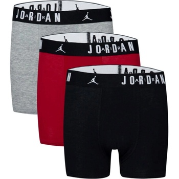 Image 1 of Air Jordan Боксерки Air Jordan Kids' Cotton Core Boxers - Blk/Grey/Red