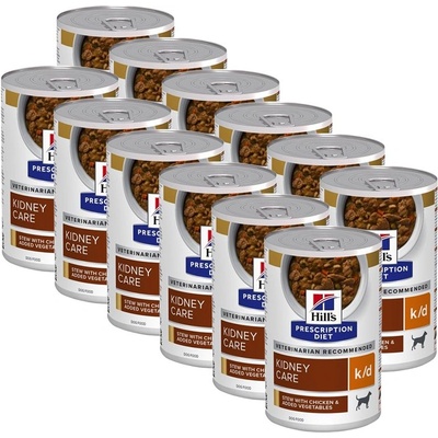 Hill's Hill s Prescription Diet k/d Stew Грижа за бъбреците консерви за кучета 12 x 354 г