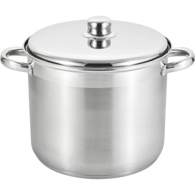 Rosberg Дълбока тенджера Rosberg R51211B22S, 22 см, 7.2 л, Капак, Многослойно дъно, Индукция, Инокс (5R1211B22S)