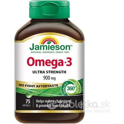 Jamieson Omega-3 ULTRA Strength 900 mg 75 kapsúl