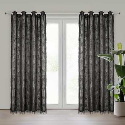 Takoy EVA MINGE hotový závěs AURORA z žakárové látky zdobené třpytivými třásněmi 140 x 250 cm-HF-463408 | 140 x 250 cm