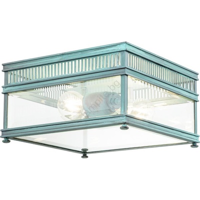 Elstead Lighting HOLBORN-F-VDG - Външно осветително тяло HOLBORN 2xE27/60W/230V IP44 тюркоазено (ED0918)