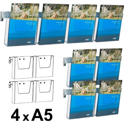 A-Z Reklama CZ Cocktail Brochure Wall držák na letáky set 4 x A5 – Zboží Mobilmania