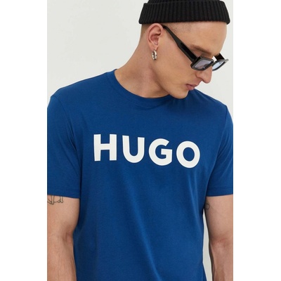 Hugo tričko s potlačou modré