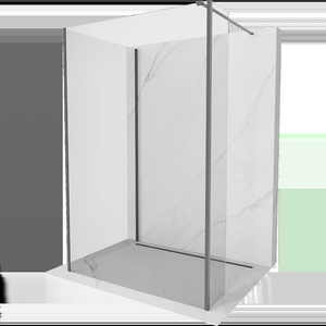 Mexen Kioto душ кабина преграда Walk-in 110 x 90 x 40 cm, прозрачна, gun metal - 800-110-090-221-95-00-040 (800-110-090-221-95-00-040)