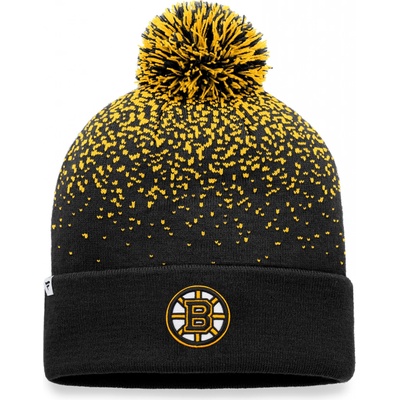 Fanatics Boston Bruins Iconic Gradiant beanie Cuff with Pom Black-Yellow Gold