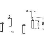 Duravit - Подложки за крачета, 4 бр. , хром UV999400000 (UV999400000)