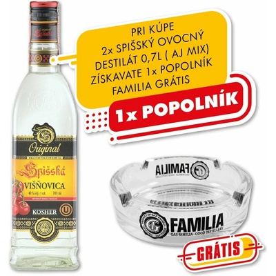 Spišská Višňovica Destilát 40% 0,7 l (čistá fľaša)