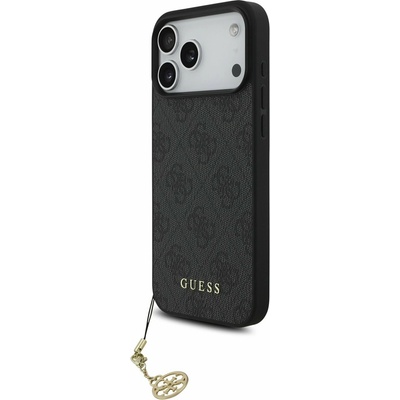 GUESS 4G Charm MagSafe Задний калъф за iPhone 17 Pro Max Tone on Tone Grey Guess | Siv | МЪЖЕ | UNI