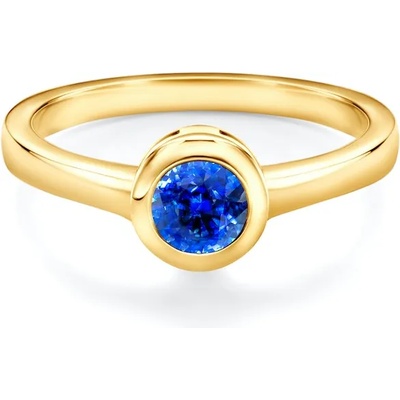 SAVICKI Годежен пръстен savicki: злато, син сапфир
