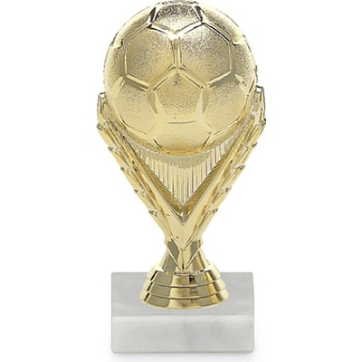 Figurka fotbalový míč 15 cm zlato včetně podstavce