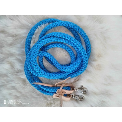 Horse life Jednodílné provazové otěže z kulatého lanamodrá – Zboží Dáma