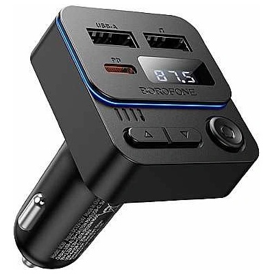 Bluetooth FM трансмитер и зарядно за кола Borofone Hero BC60
