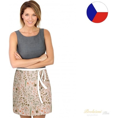 Bellatex zástěra Dita do pasu větvičky na režné