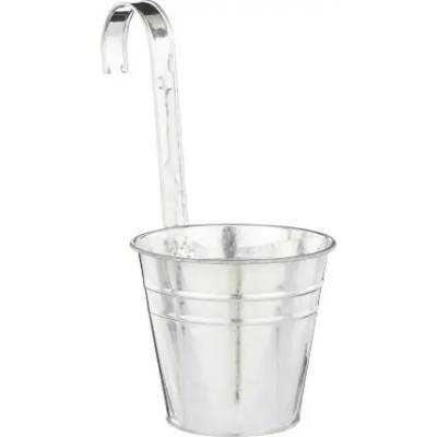 Mica САКСИЯ КРЪГЛА МЕТАЛНА joey h13xd14см СИВА (1172864)