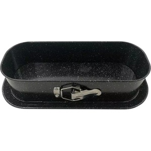 KINGHOFF Форма за печене с падащо дъно Kinghoff KH 1785, 34.5x15.5 см, Мраморно покритие, Черен (9999KH1785) - topmall