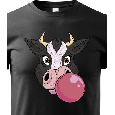 dětské tričko Veselá kráva černá