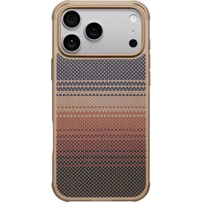 PITAKA Хибриден удароустойчив кейс с кевлар за iPhone 17 Pro - Pitaka Aramid ProGuard Case (шарен) (KI1702MGP)