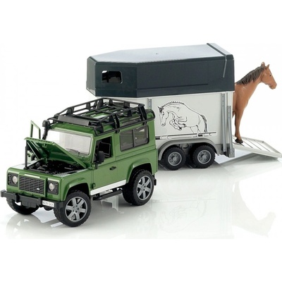 Bruder 2592 Auto Land Rover přepravní s koněm – Zboží Dáma