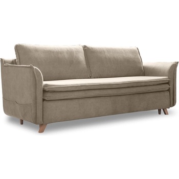 Miuform Бежов кадифен разтегателен диван 225 cm Charming Charlie - Miuform (1313VR02)