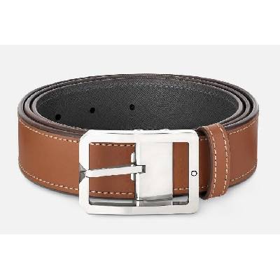 Montblanc opasek Tan/Grey otočný leather 131164