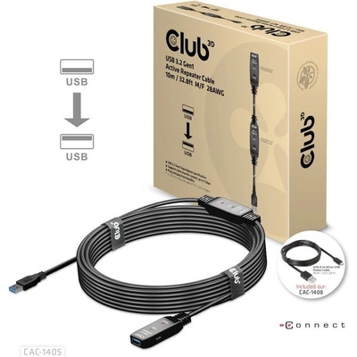 Club3D CAC-1405 USB 3.2 Repeater a prodlužovací AM-AF, 10m
