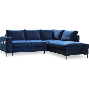 Miuform Тъмносин кадифен разтегателен ъглов диван (десен ъгъл) Lofty Lilly - Miuform (829KRO9)