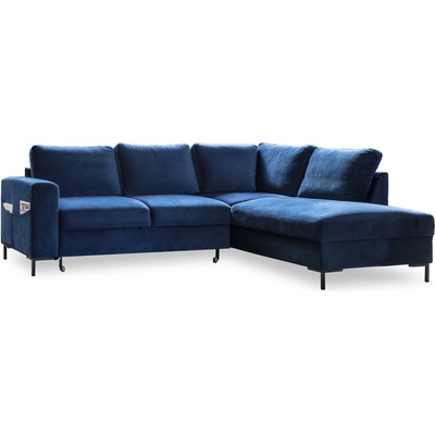 Miuform Тъмносин кадифен разтегателен ъглов диван (десен ъгъл) Lofty Lilly - Miuform (829KRO9)