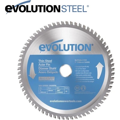 Evolution Диск за рязане на тънка стомана / Диск за циркуляр / evolution t180tct-68cs-1199 / (evo t180tct-68cs)