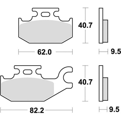 Brzdové destičky, BRAKING (semi-metalická směs SM1) 2 ks v balení M501-168
