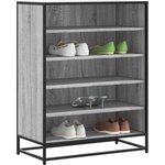 vidaXL Шкаф за обувки Grey Sonoma 75x38x97, 5 cm Изработена дървесина (3300873)