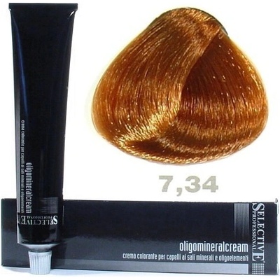 Selective Oligomineral Cream Color ante střední blond tabáková 7-34 100 ml