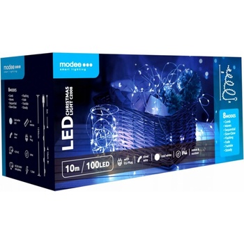 Modee Lighting LED vianočná reťaz 100 LED 10m studená biela cooper